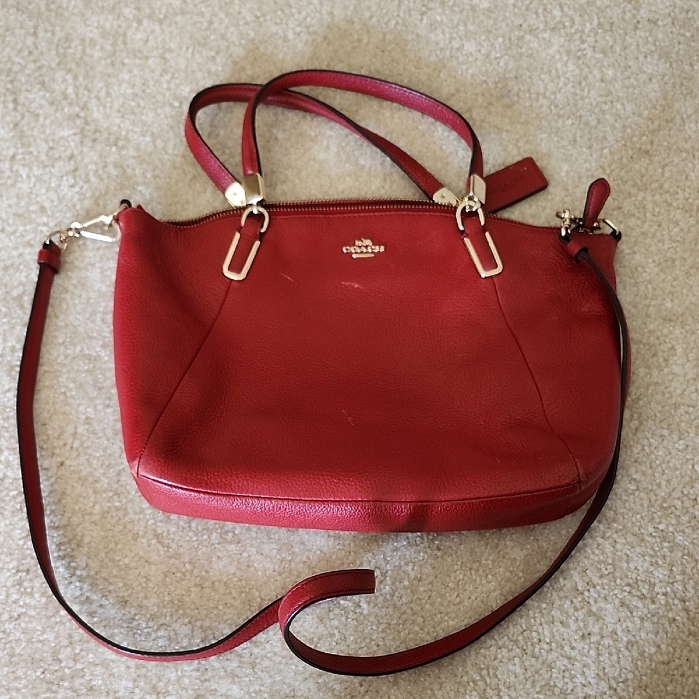 Coach Red Leather Women's Bag